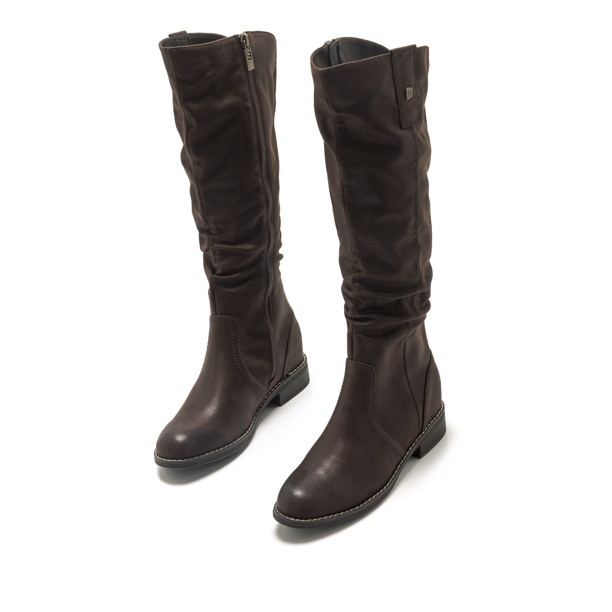 Bottes marron plates store
